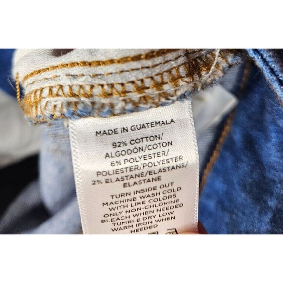 (3/$35) Loft Size 26 / 2 Curvy Skinny Cropped Slim Pockets Distressed Blue Jeans - Picture 9 of 14